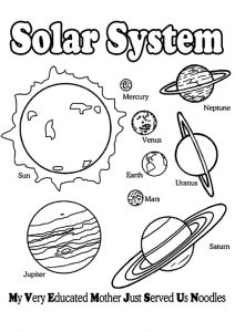 sistema solar para colorir