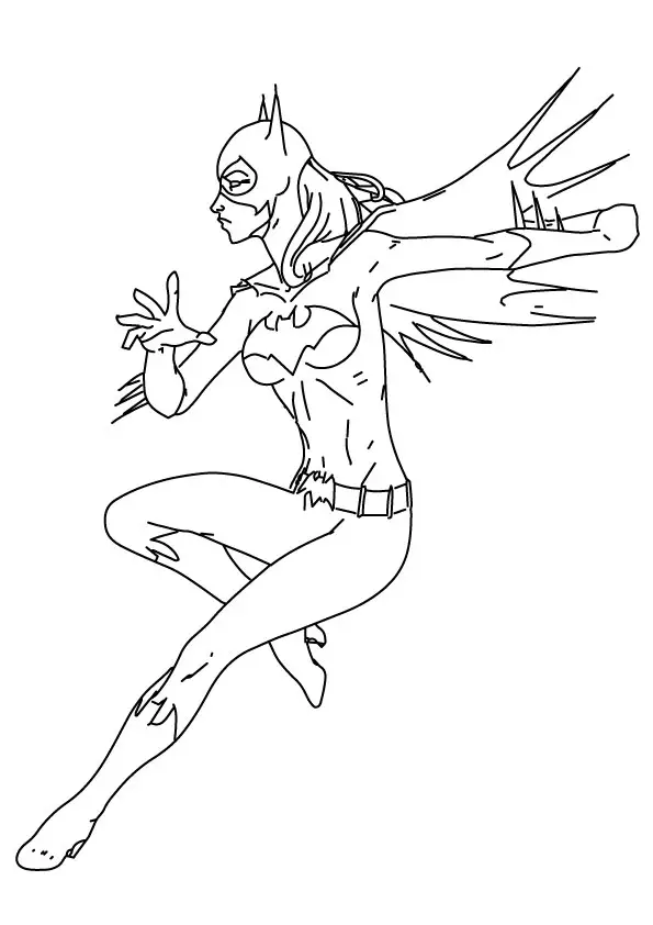 desenho da batgirl para pintar 3