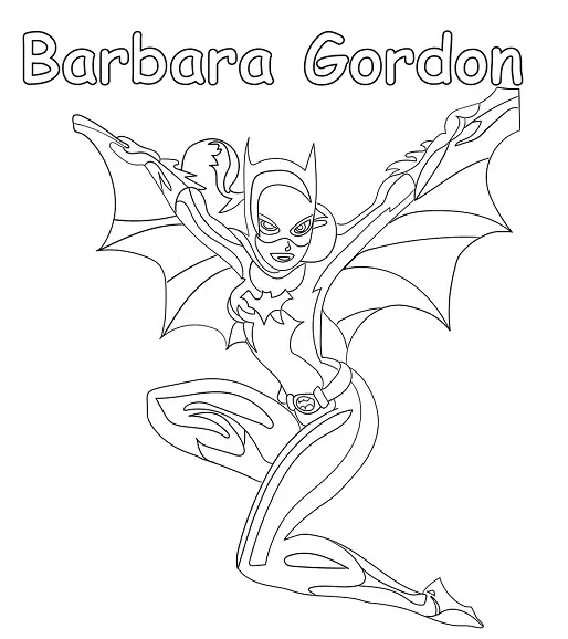 desenho da batgirl para pintar 9