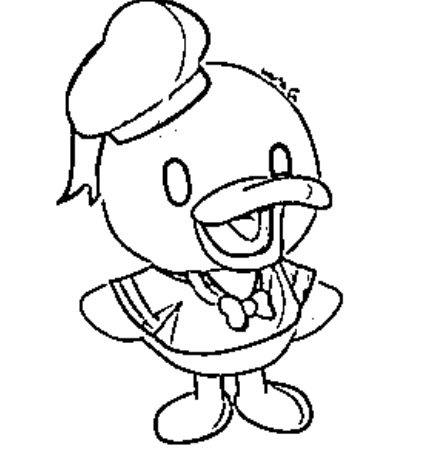 desenho do pato donald para colorir e pintar