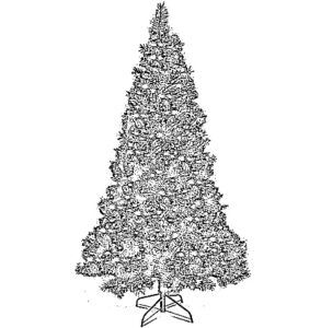 desenho de árvore de natal para colorir 1