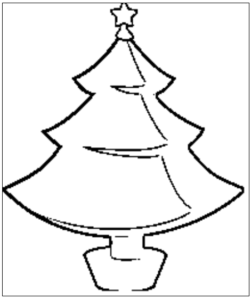 desenho de árvore de natal para colorir 11