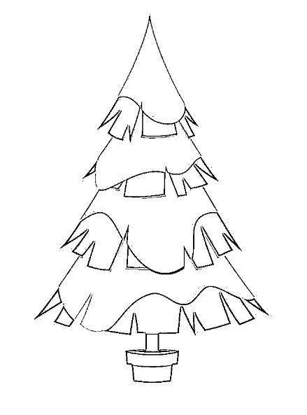 desenho de árvore de natal para colorir 13