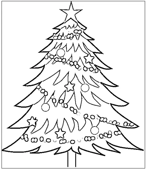 desenho de árvore de natal para colorir 14