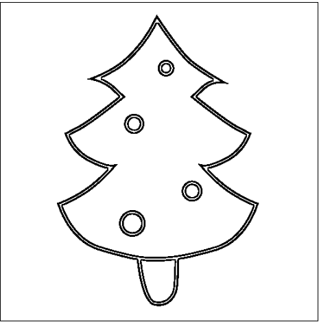 desenho de árvore de natal para colorir 16