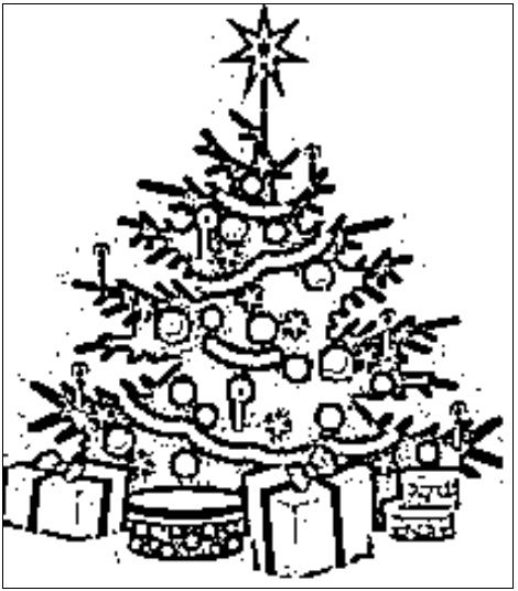 desenho de árvore de natal para colorir 17