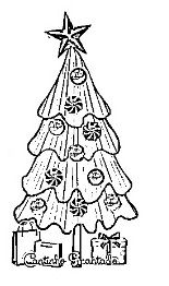 desenho de árvore de natal para colorir 20-1