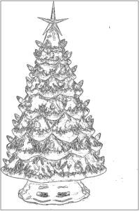 desenho de árvore de natal para colorir 6