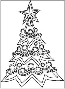 desenho de árvore de natal para colorir 7