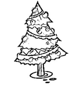 desenho de árvore de natal para colorir 9