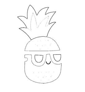 desenhos de abacaxi para colorir 11