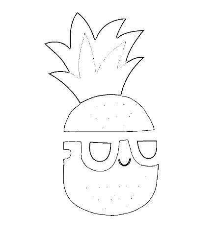 desenhos de abacaxi para colorir 11