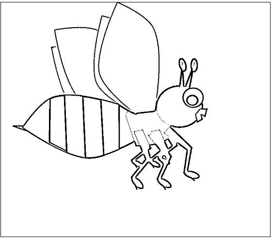 desenho de abelha pequena