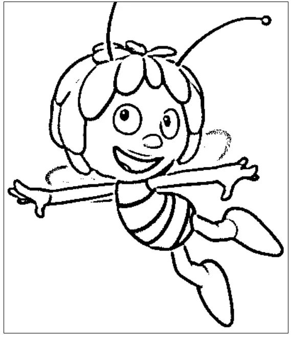 desenho de abelha com asa