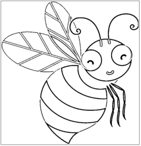desenho de abelhas simples 3
