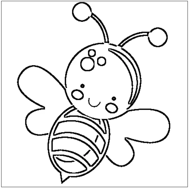 desenhos de abelhas pequena para colorir