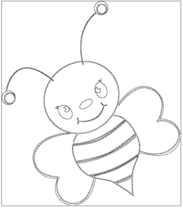 desenho de abelhas com antenas