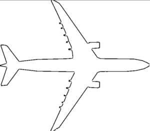 desenho de avião pontilhado 2