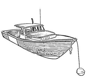 desenho de barco para colorir 1