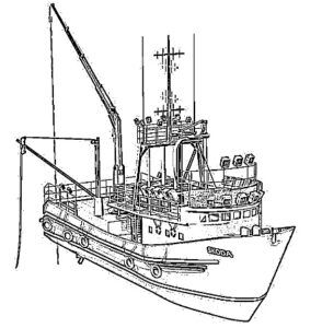 desenho de barco para colorir 2
