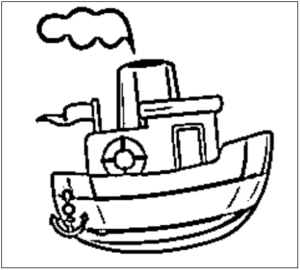 desenho de barco para colorir 6