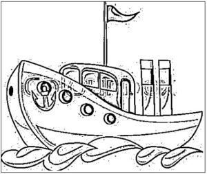 desenho de barco para colorir 8
