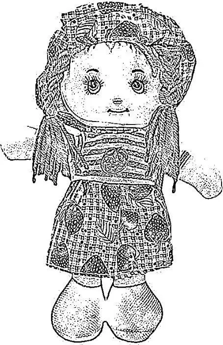 desenho de boneca de pano para colorir 10