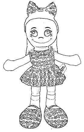 desenho de boneca de pano para colorir 2