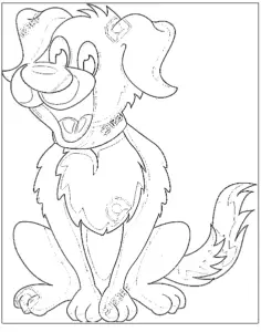 desenho de cachorro para colorir 8