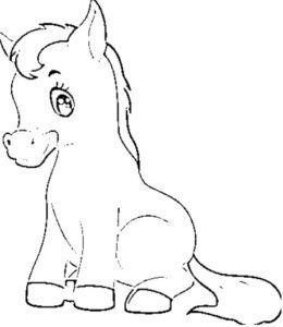 desenho de cavalo para colorir 19