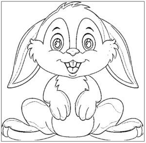 desenho de coelho para colorir 1
