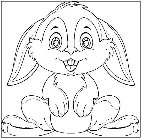 desenho de coelho para colorir 1