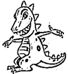 desenho de dinossauro para colorir engraçadinho 18