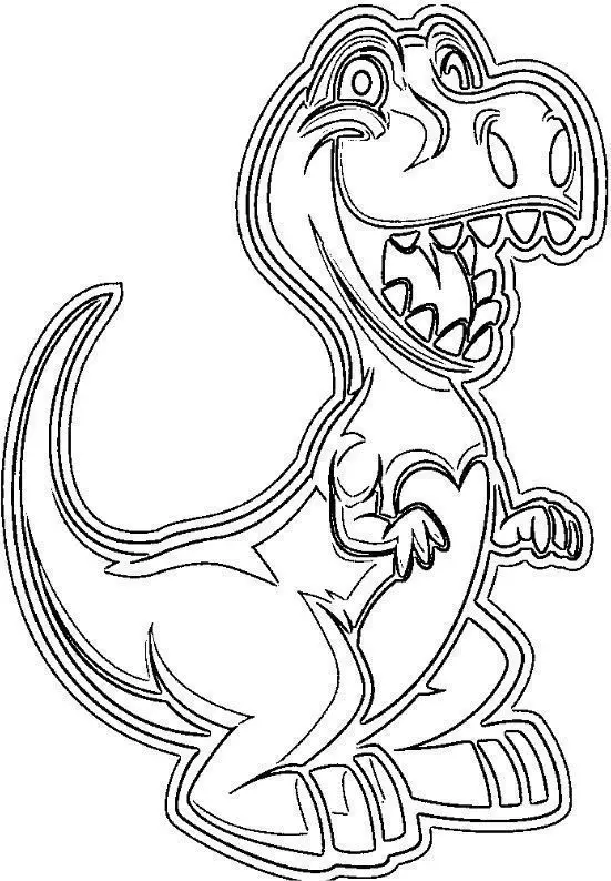 desenho de dinossauro para colorir sorrindo 1