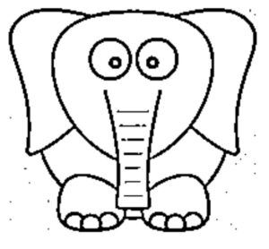 desenho de elefante para colorir 4