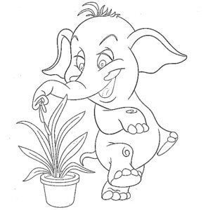 desenho de elefante para colorir 8