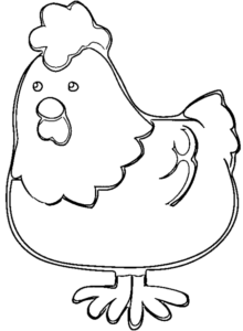 desenho de galinha para colorir 3