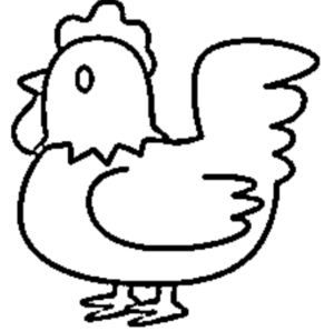 desenho de galinha para colorir 5