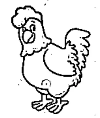 desenho de galinha para colorir 8