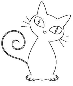 desenho de gato para colorir 2