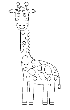 desenho de girafa para colorir 1