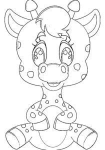 desenho de girafa para colorir 10