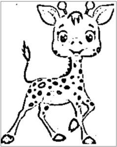 desenho de girafa para colorir 14