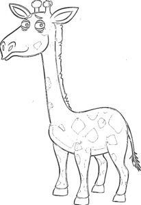 desenho de girafa para colorir 16