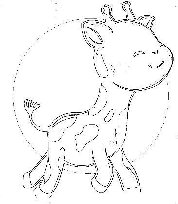 desenho de girafa para colorir 3
