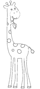 desenho de girafa para colorir 4