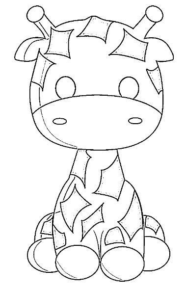 desenho de girafa para colorir 5