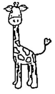 desenho de girafa para colorir 7