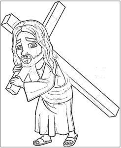 desenho de jesus para colorir 2