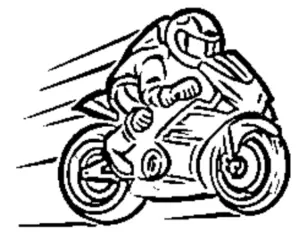 desenho de moto para colorir 2